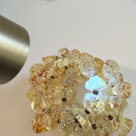 Vintage Baltic Amber Bracelet, Stretch Coil - Picture 4 of 12